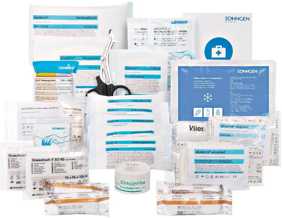 SÖHNGEN Extra S DIN 13157 Erste-Hilfe-Kasten Nachfüllung 10,5 cm x 23 cm