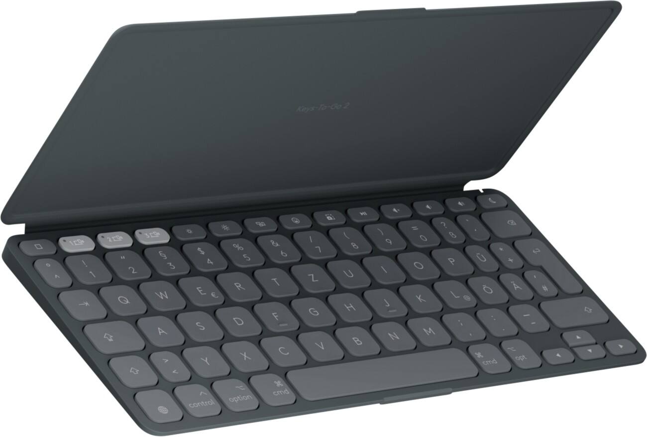 Logitech Keys-To-Go 2 für Apple Kabellose Tastatur QWERTZ Graphit
