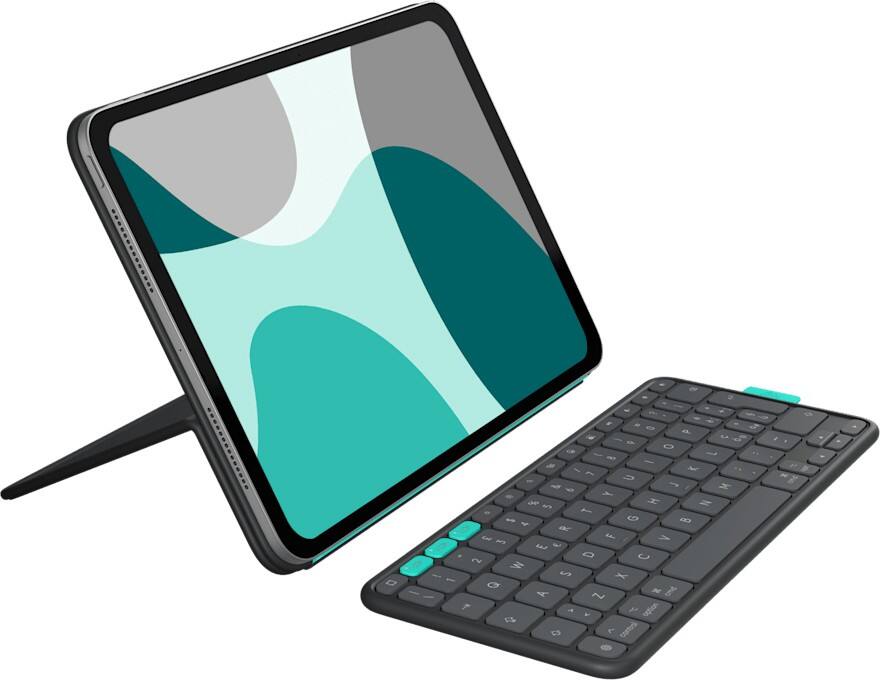 Logitech Flip Folio Kabellose Tastatur QWERTZ Graphit