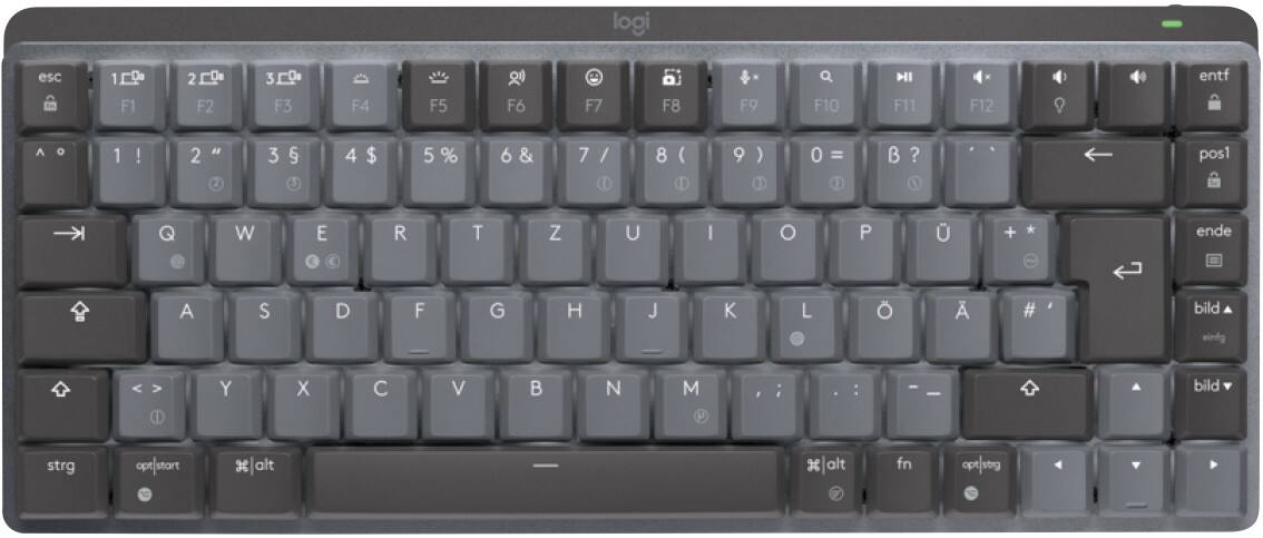 Logitech MX Mechanical Mini Kabellose Tastatur QWERTZ Schwarz