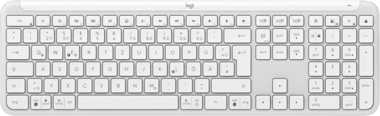 Logitech Signature Slim Kabellose Tastatur QWERTZ Weiß