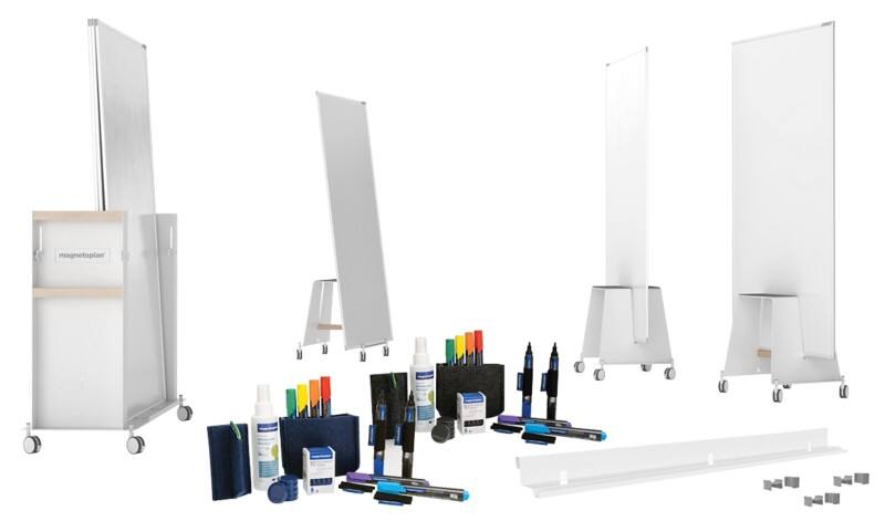 magnetoplan Design-Thinking Whiteboard Magnetisch  Weiß Set 19 Stück