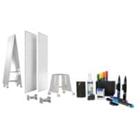 magnetoplan Design-Thinking Whiteboard Magnetisch 94 (B) x 59 (T) x 187 (H) cm Weiß Set 6 Stück