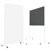 magnetoplan VarioPin Whiteboard-Pinnwand-Kombi Magnetisch 100 (B) x 9 (T) x 180 (H) cm Grau, Weiß