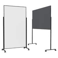 magnetoplan VarioPin Whiteboard-Pinnwand-Kombi Magnetisch 100 (B) x 9 (T) x 180 (H) cm Grau, Schwarz, Weiß