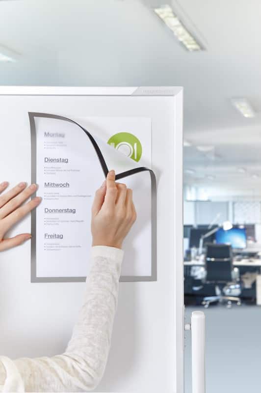 magnetoplan magnetofix DIN A4 Inforahmen Magnetisch Silber 1130332 24 (B) x 0,8 (T) x 36 (H) cm 5 Stück