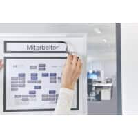 magnetoplan magnetofix DIN A3/A4 Inforahmen Magnetisch Grau 1131801 5,5 (B) x 32,2 (H) cm 5 Stück