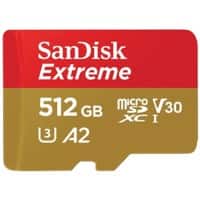 SanDisk Extreme MicroSDXC-Speicherkarte 512 GB Gold, Rot