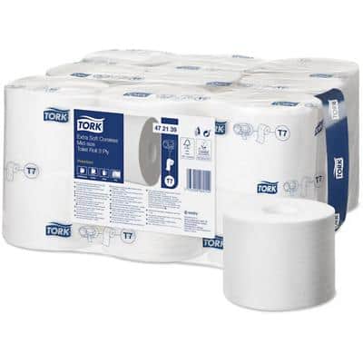 Tork Toilettenpapier Premium T7 3-lagig Weiß 18 Rollen mit 550 Blatt