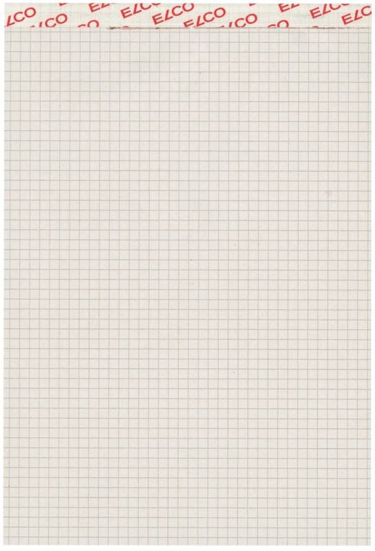 Elco Notizblock DIN A5 Quadrille Geheftet Oben gebunden Pappkarton Hardback Grau Perforiert 100 Blatt