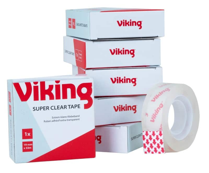 Viking Klebeband Kristallklar Transparent 19 mm (B) x 33 m (L) PP (Polypropylen)  6 Rollen à 33 m