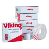 Viking Klebeband Kristallklar Transparent 19 mm (B) x 33 m (L) PP (Polypropylen) 6 Rollen