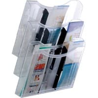 Archivo 2000 DIN A4 quer Prospektständer Wandmontiert Transparent 6133 CS TP 32,5 x 10 x 36 cm