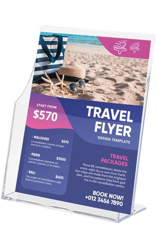 Archivo 2000 Prospektständer DIN A5 1 Ebenen PS (Polystyrol) Transparent 6142 CS TP