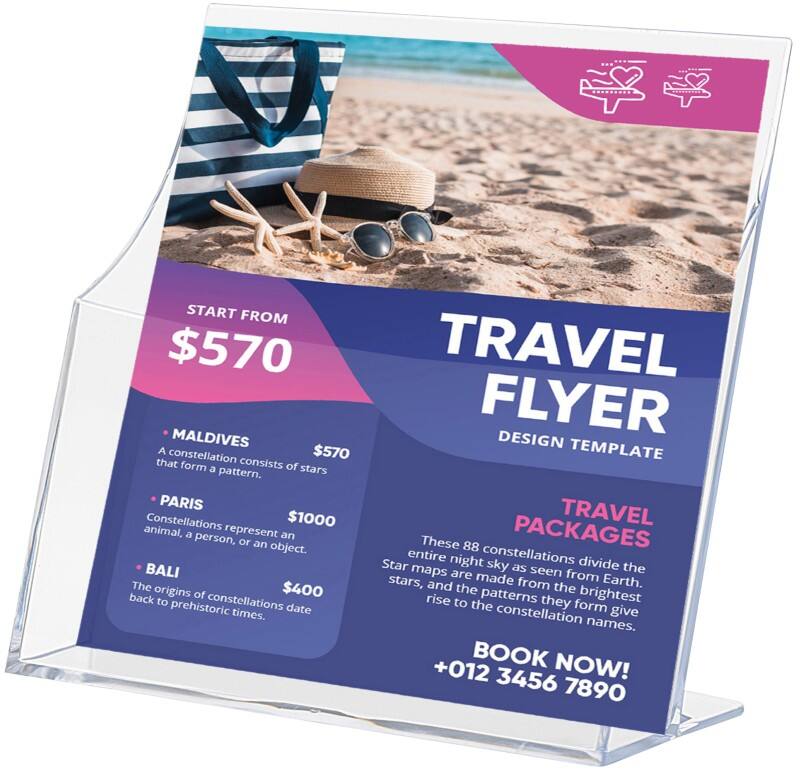 Archivo 2000 Prospektständer DIN A4 1 Ebenen PS (Polystyrol) Transparent 6143 CS TP