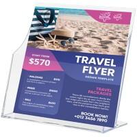 Archivo 2000 Prospektständer DIN A4 1 Ebenen PS (Polystyrol) Transparent 6143 CS TP