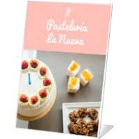 Archivo 2000 Tischaufsteller DIN A6 L-Form 10,5 (B) x 4,5 (T) x 15 (H) cm Transparent