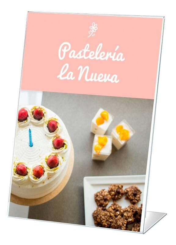 Archivo 2000 Tischaufsteller DIN A7 L-Form 7,5 (B) x 3,5 (T) x 10,5 (H) cm Transparent