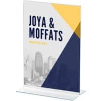 Archivo 2000 Tischaufsteller DIN A5 T-Form 15 (B) x 6,5 (T) x 21,5 (H) cm Transparent