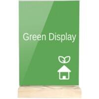 Archivo 2000 Tischaufsteller DIN A7 T-Form 7,5 (B) x 3 (T) x 12,5 (H) cm Transparent