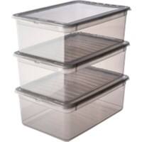 keeeper Aufbewahrungsbox 11 L mit Deckel Grau 26,5 (B) x 39 (T) x 14 (H) cm