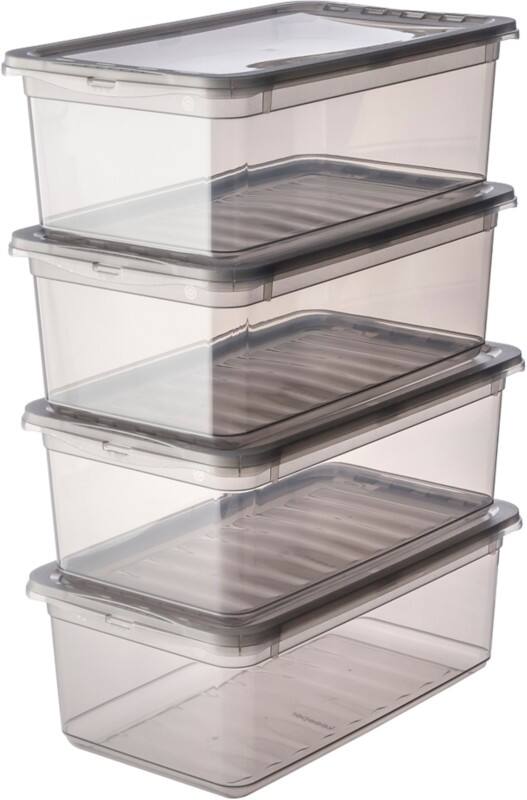 keeeper Kunststoff Aufbewahrungsbox 5,6 L Mit Deckel Grau 19,5 x 33 x 22 cm