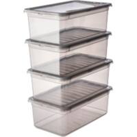 keeeper Aufbewahrungsbox 5,6 L mit Deckel Grau 19,5 (B) x 33 (T) x 22 (H) cm