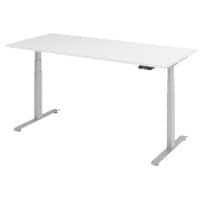 VLXK65 Elektrisch Höhenverstellbar Sitz-Stehschreibtisch Weiß C-Fuß 1.800 (B) x 800 (T) x 1.295 (H) mm Spanplatte, Stahl