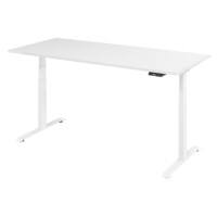 VLXK65 Elektrisch Höhenverstellbar Sitz-Stehschreibtisch Weiß C-Fuß 1.800 (B) x 800 (T) x 1.295 (H) mm Spanplatte, Stahl