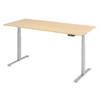VLXK65 Elektrisch Höhenverstellbar Sitz-Stehschreibtisch Ahorn C-Fuß 1.800 (B) x 800 (T) x 1.295 (H) mm Spanplatte, Stahl
