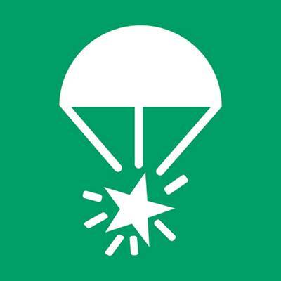 Djois Warnschild Lichtsignal am Fallschirm Klebstoff, einschraubbar PP (Polypropylen) 30 (B) x 0,14 (H) cm