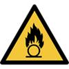Djois Warnschild Warnung vor brandfördernden Stoffen Klebstoff, einschraubbar PP (Polypropylen) 15 (B) x 0,14 (H) cm