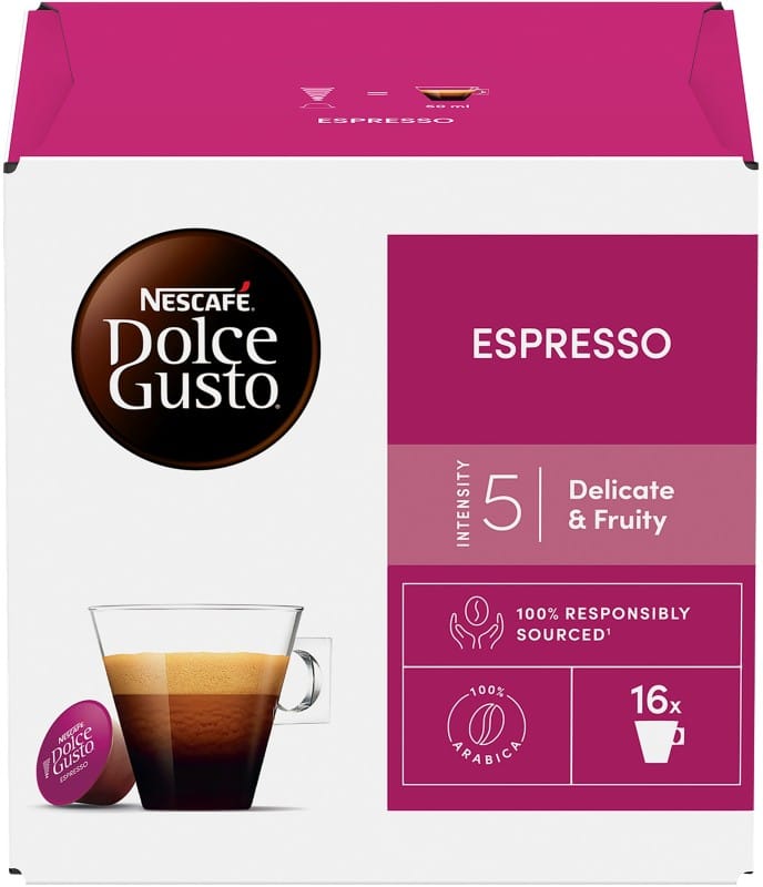 Nescafã‰ dolce gusto espresso kaffeekapseln 16 stã¼ck ã  5. 5 g