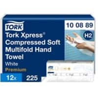 Tork Xpress - Premium Falthandtücher H2 Z-falz Weiß 2-lagig 100889 12 Stück à 225 Blatt