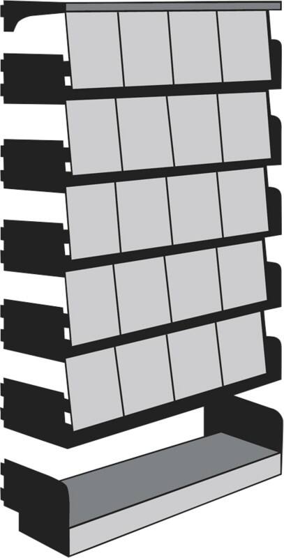 Kerkmann Prospektständer Grau 52884111 1.000 (B) x 300 (T) x 2.000 (H) mm