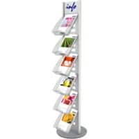 Kerkmann DIN A4 Prospektständer Silber 41634614 540 (B) x 540 (T) x 1.710 (H) mm