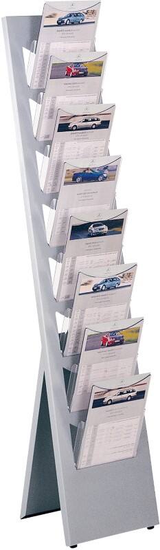 Kerkmann DIN A4 Prospektständer Silber 41635814 320 (B) x 420 (T) x 1.320 (H) mm