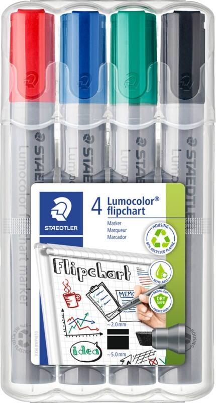 STAEDTLER Lumocolor Flipchart-Marker Nachfüllbar 4 Stück