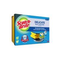 Scotch-Brite Delicate Nail Saver Reinigungssschwamm 13,4 x 4,6 x 8,9 cm Blau, Gelb 2er-Pack