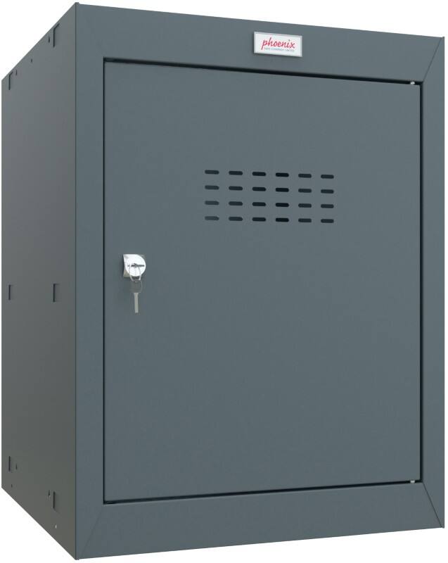 Phoenix Stahl Schließfach 1 Tür Schlüsselschloss 400 x 400 x 520 mm Anthrazitgrau
