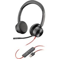 poly Blackwire Headset Kopfbügel mit Mikrofon Stereo 8225 Schwarz