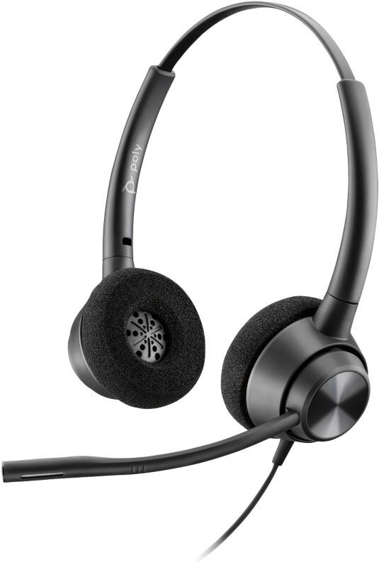 poly EncorePro 320 Headset Kopfbügel Geräuschunterdrückung mit Mikrofon Schwarz