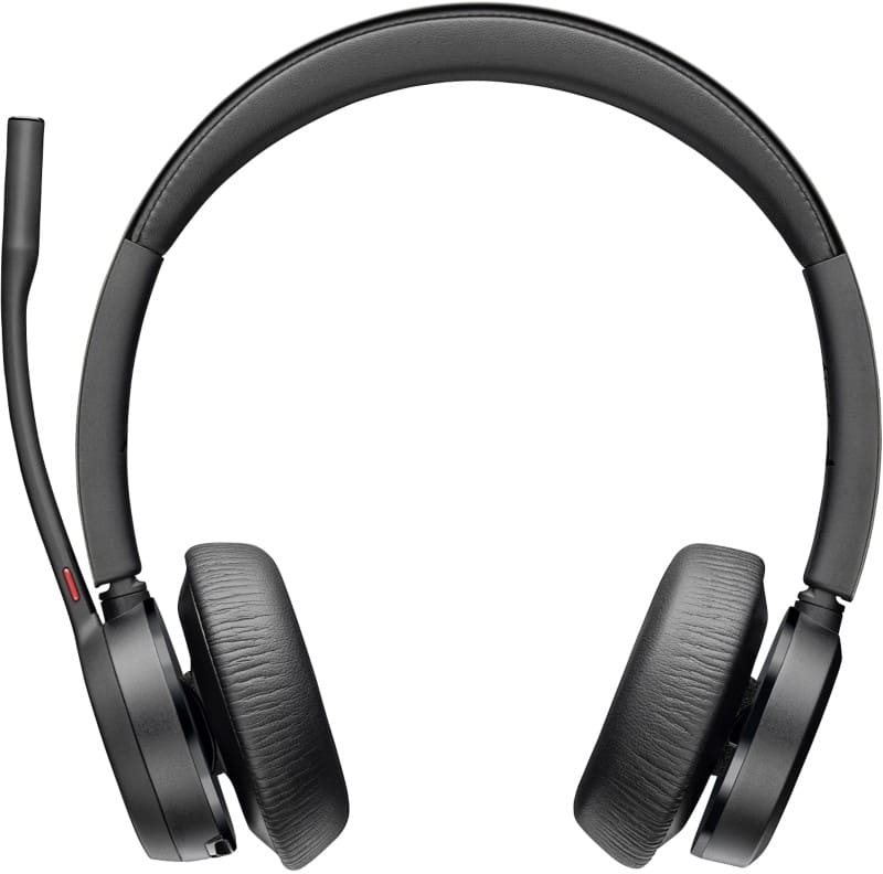 poly Voyager Headset Kopfbügel mit Bluetooth mit Mikrofon 4320 Schwarz