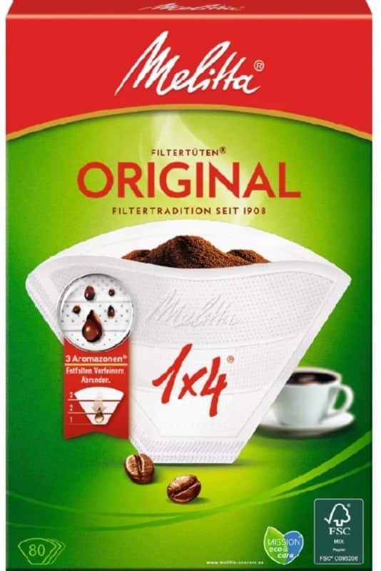 Melitta ORIGINAL 1x4 Kaffeefilter Weiß 80 Stück