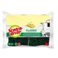 Scotch-Brite Classic Reinigungsschwamm 10,5 x 2,5 x 15 cm Grün, Gelb 2er-Pack