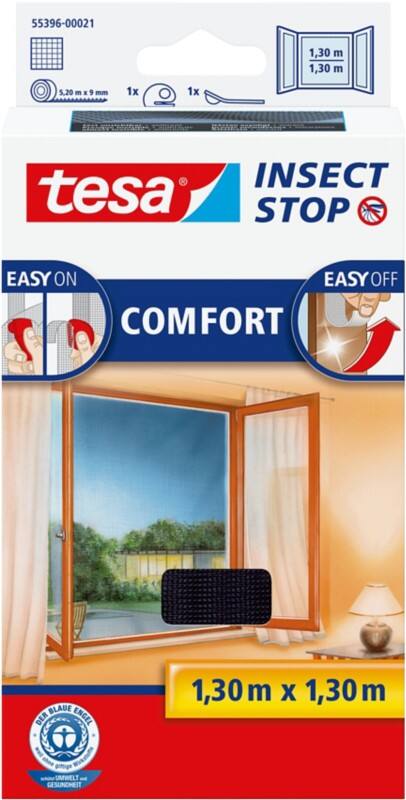 tesa Comfort Fliegengitter 1.300 x 1.300 mm Anthrazit