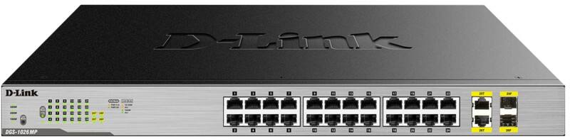 D-Link DGS-1026MP Netzwerk-Switch Unmanaged Gigabit Ethernet (10/100/1000) Power over Ethernet (PoE) Grau, Schwarz