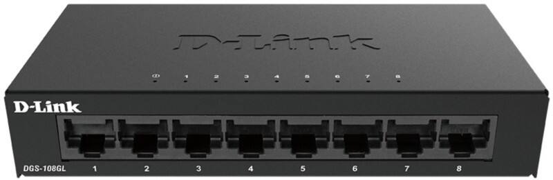 D-Link Switch DGS-108GL Unmanaged Gigabit Ethernet (10/100/1000) Schwarz