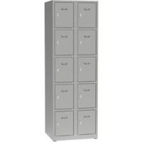 Metall Schließfach 10 Türen Schlüsselschloss 600 x 500 x 1.800 mm Grau
