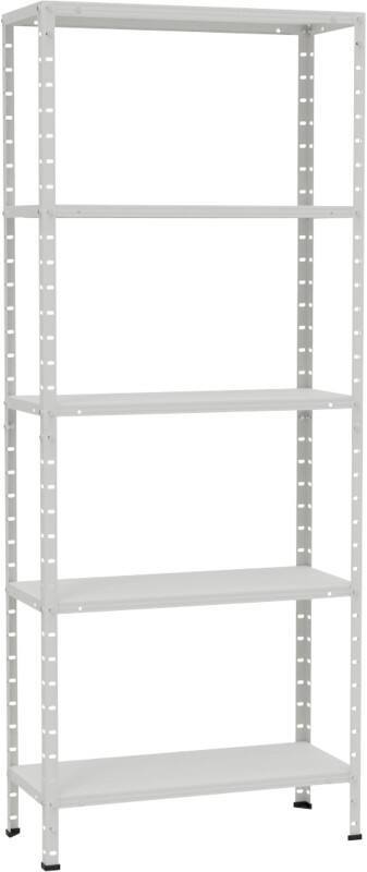 Aufbewahrungsregal Metall 700 x 300 x 1.750 mm Weiß